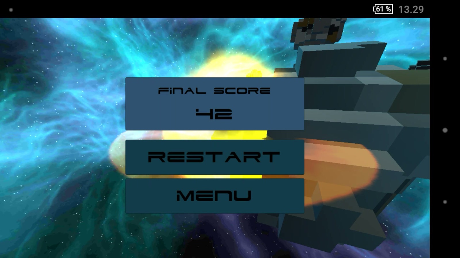 Rapid Rocket final score screen