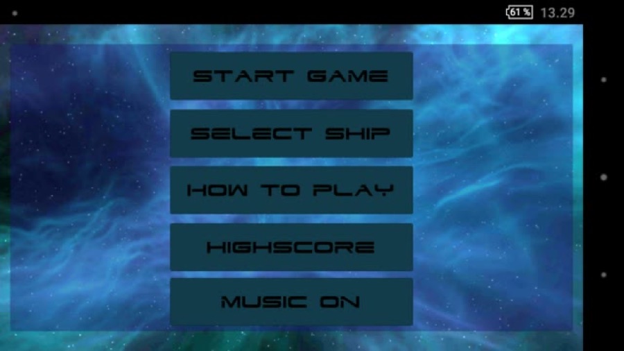 Rapid Rocket main menu